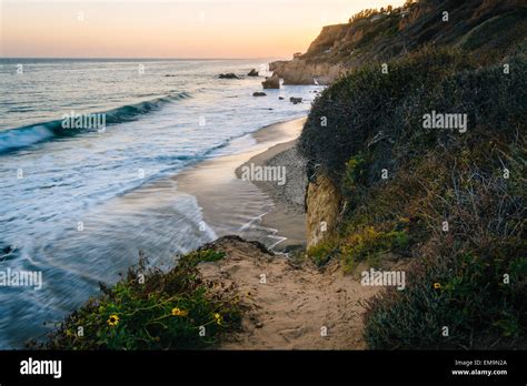 View Of The Pacific Ocean And Cliffs At Sunset At El Matador State