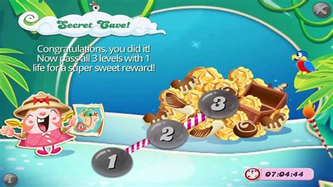 Candy Crush Saga Secret Cave Level 1 2 And 3 Completed Youtube