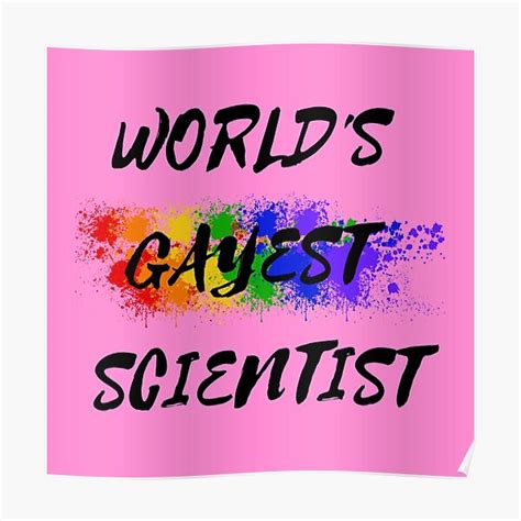 Póster El científico más gay del mundo Colores LGBT para científicos gay orgullosos en rosa de