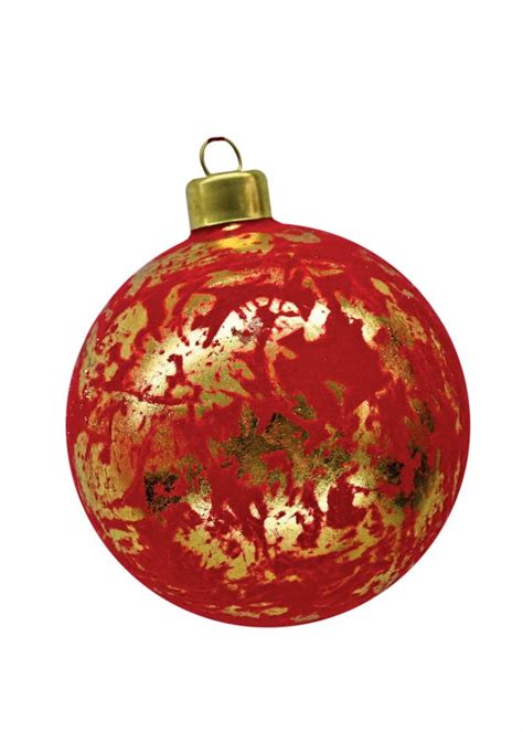 Glass Bauble Red And Gold 8cm The Cps Warehouse