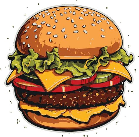 Premium Vector Vector Burgers Artistic Compilation Burger Vector Graphics Compilation