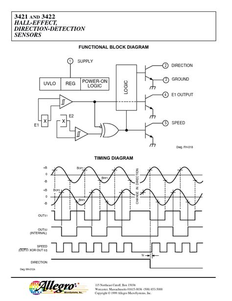 3421 Datasheet Hall Effect Direction Detection Sensors