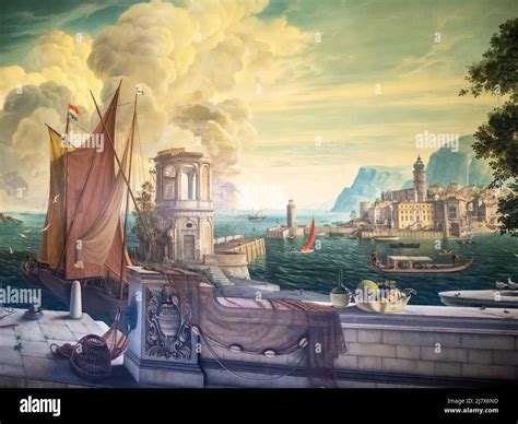 The Rex Whistler mural at Plas Newydd on Anglesey, Wales, UK Stock Photo - Alamy