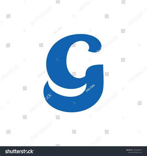 Letter Cg Symbol Linked Curves Logo Stock Vector Royalty Free