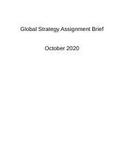 Global Strategy Assignment Brief Docx Global Strategy Assignment