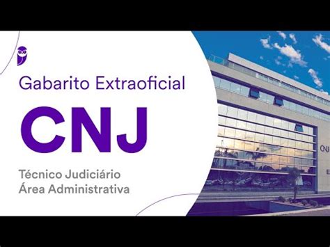 Gabarito Extraoficial Cnj T Cnico Judici Rio Rea Administrativa