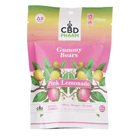 Pink Lemonade Delta 8 Thc Gummy Bears 1250mg Cbd Pharm