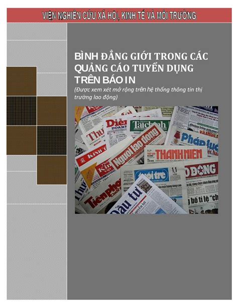 PDF bình đẳng giới trong các quảng cáo tuyển dụng trên báo in