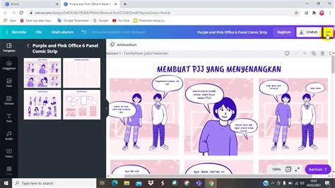 Membuat Komik Melalui Canva Youtube