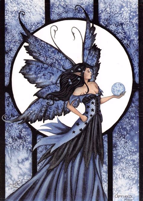 Icymi Postcard Amy Brown Gothic Fairy Captured Moon 2003 Art Print