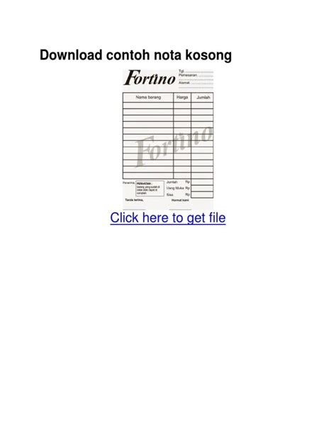 Kwitansi Download Nota Kosong Format Word Contoh Surat Resmi