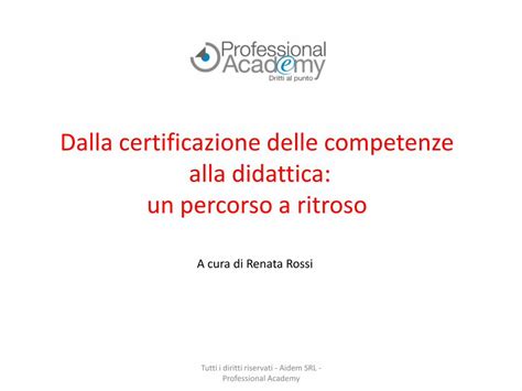 PDF Dalla Certificazione Delle Competenze Alla Didattica Un