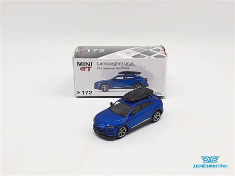 Xe Mô Hình Lamborghini Urus Blu Eleos W Roof Box Lhd 164 Minigt