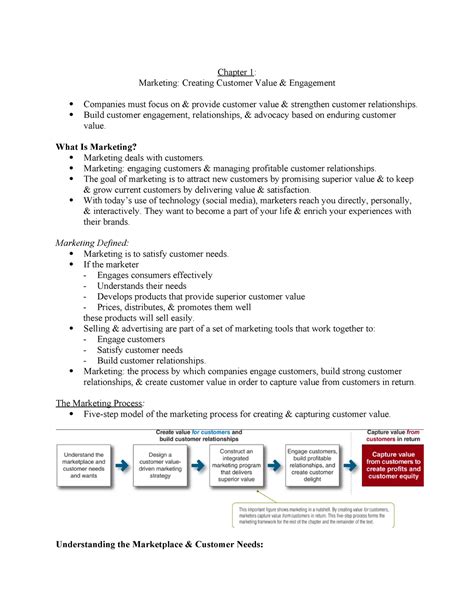 Marketing Chapter 1 Chapter 1 Marketing Creating Customer Value