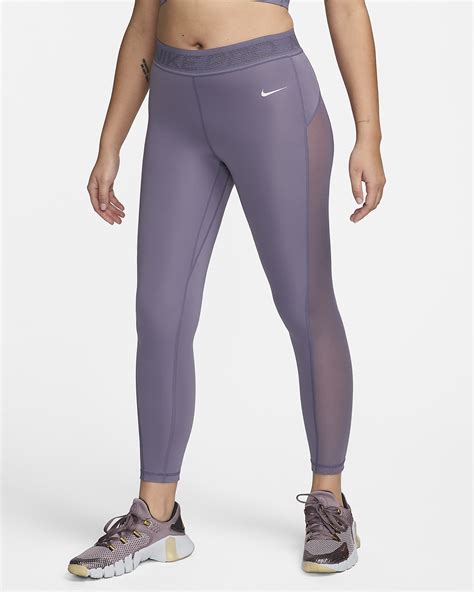 Nike Pro Women S Mid Rise Mesh Panelled Leggings Nike Uk