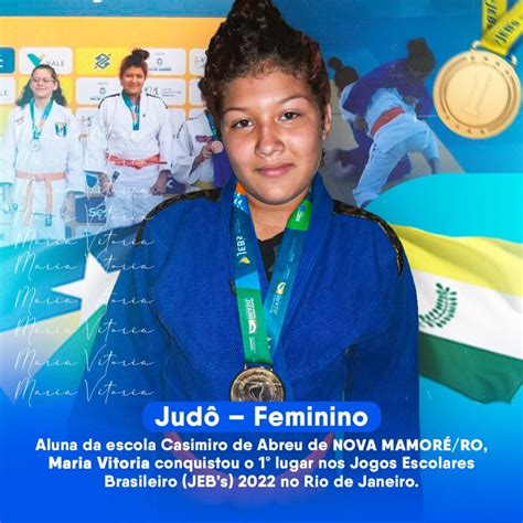 Vit Ria Pontes Jovem De Nova Mamor Conquista Medalha De Ouro Nos