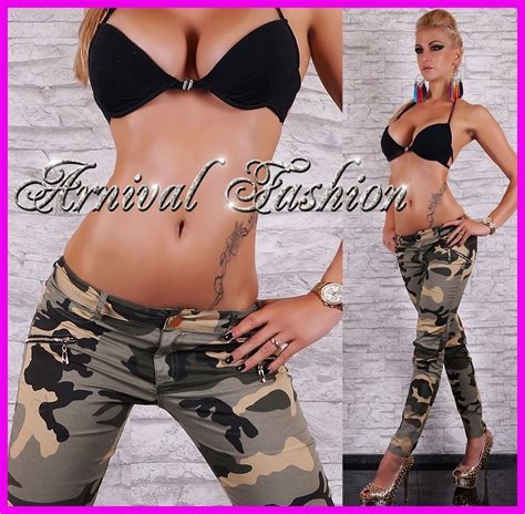 New Skinny Camo Pants Womens Military Wear Ladies Camo Jeans Army Jean Hotpants Ebay