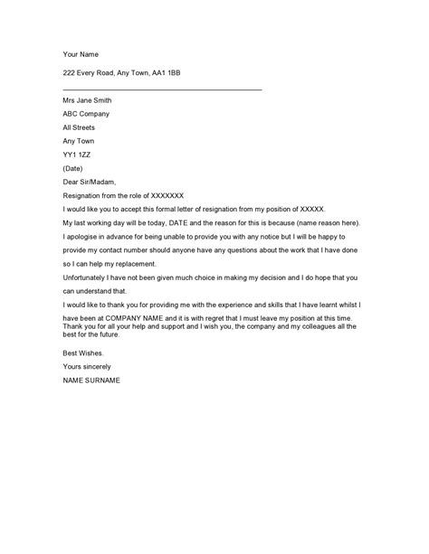 29 Immediate Resignation Letters Free Samples