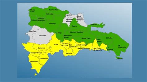 COE Mantiene 10 Provincias Y Al Distrito Nacional En Alerta Amarilla