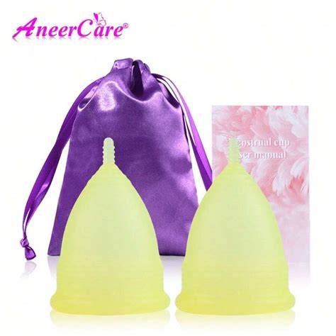 2pcs Reusable Menstrual Cup Set The Most Reliable Medical Grade Silicone Period Cups