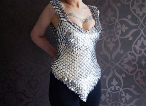 Shieldmaiden Scale Mail Top Scale Maille Scalemail Armor Larp Dragon Scales Burning Man Scale