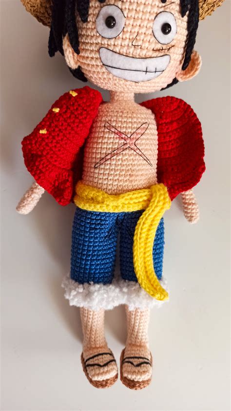 Monkey D Luffy Crochet Pattern Prate Crochet Doll Amigurumi One