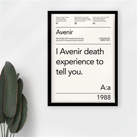 Play On Fonts Poster Avenir Play On Words Poster Humor Modern Wall