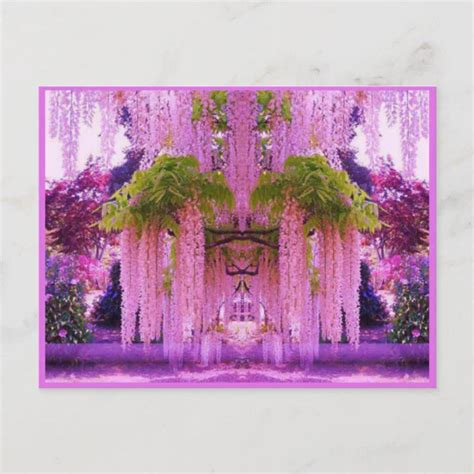 Purple Japanese Garden Postcard Zazzle