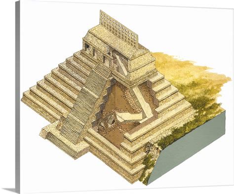 Palenque, Mexico. Temple of the Inscriptions Wall Art, Canvas Prints ...