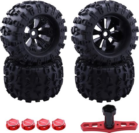 Amazon Hobbypark Pre Glued Scale Mm Hex Hubs Rc Truck Tires