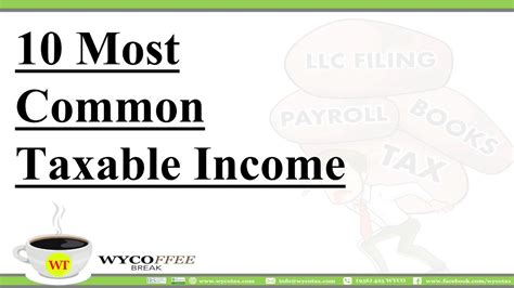 10 Most Common Taxable Income Youtube