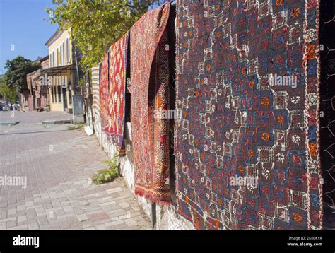 Handmade Traditional Rugs Hand Weaving Traditional Rugs Hanging On The