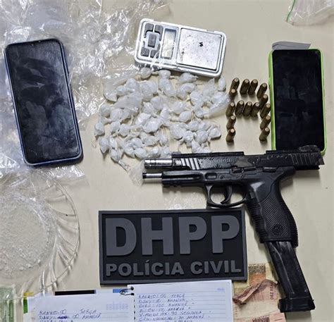 Integrante De Grupo Criminoso Preso Pistola E Drogas