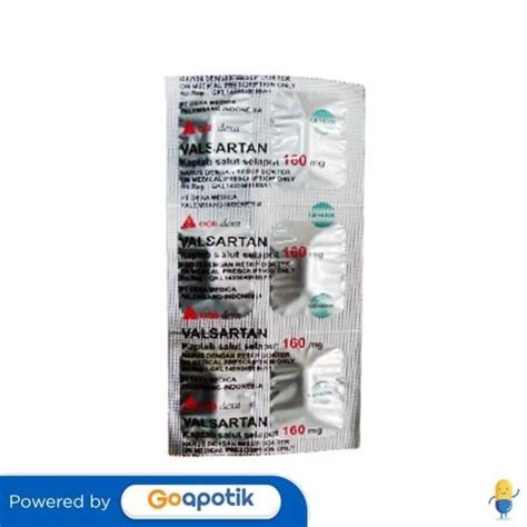 Jual Valsartan Ogb Dexa Medica Mg Strip Kaplet Hipertensi