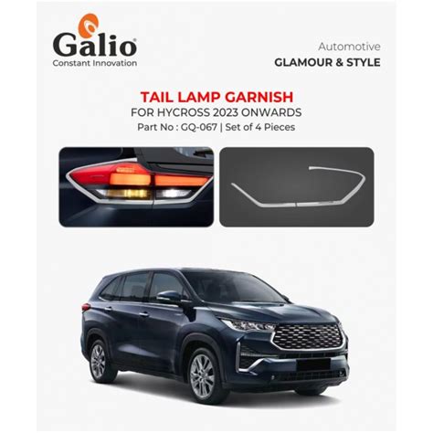 Galio Toyota Innova Hycross 2023 Onwards Tail Lamp Chrome Garnish Set