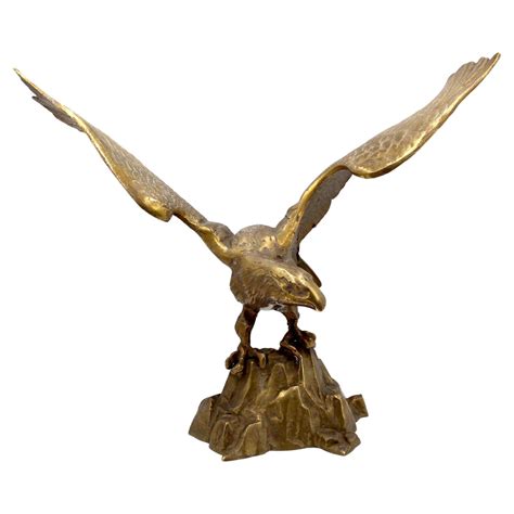 Vintage Brass Eagle On Rocks Circa 1960s For Sale At 1stdibs Bald