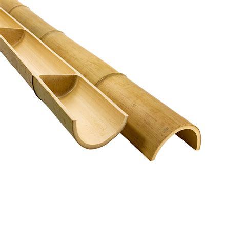 90 120mm Natural Bamboo Poles 4m Half Round UK Bamboo