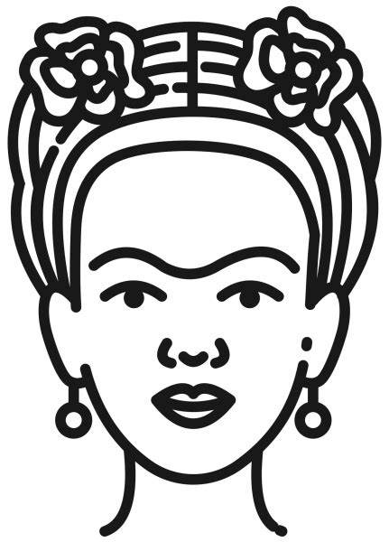 Frida Kahlo Coloring Page ColouringPages