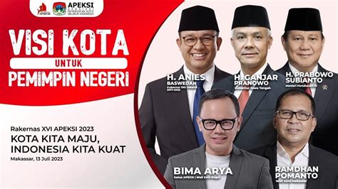 Rakernas Xvi Apeksi Ganjar Anies Prabowo Diskusi Dengan