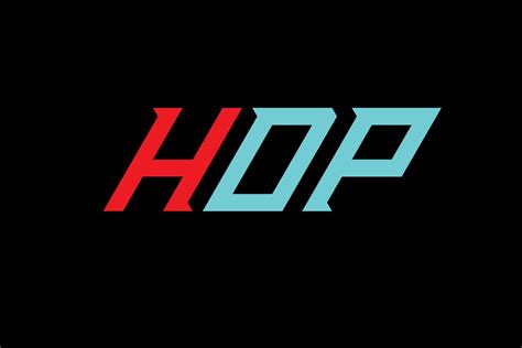 hdp letter  alphabet logo design  vector art  vecteezy