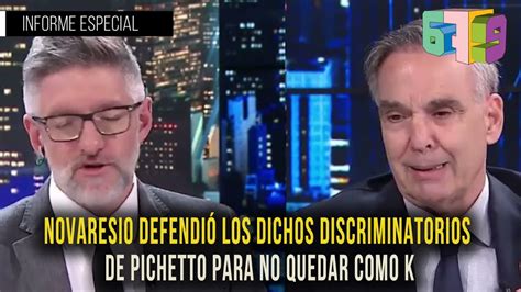 Novaresio Defiende Los Dichos Discriminatorios De Pichetto YouTube