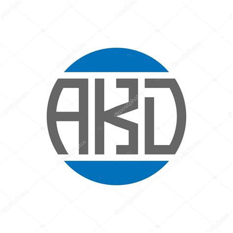 Akd Dise O Del Logotipo De La Letra Sobre Fondo Blanco Akd Iniciales