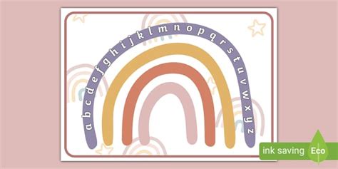 Muted Rainbow Alphabet Arc Teacher Made Twinkl