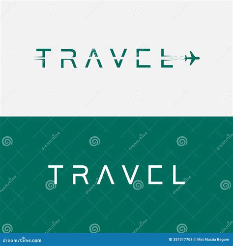 Travel Word Mark Letter Logotype Lettering Typography For Airplane
