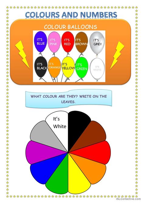 Colours And Numbers Gramma English Esl Worksheets Pdf Doc