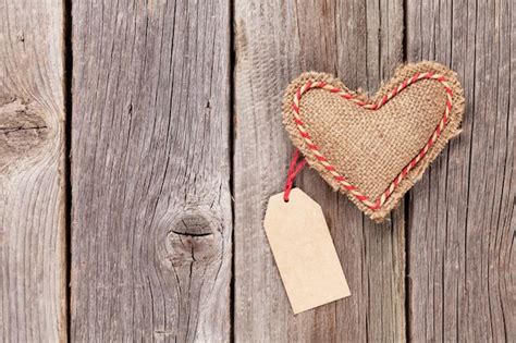 Premium Photo Valentines Day Toy Heart On Wood