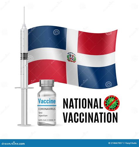 Immunization Icon of Dominican Republic Stock Illustration