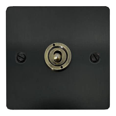 G H Flat Black Bronze Toggle Switch 1 Gang