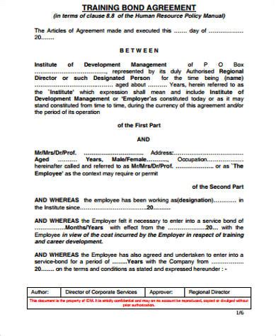 FREE 23+ Sample Training Agreement Templates in MS Word | PDF