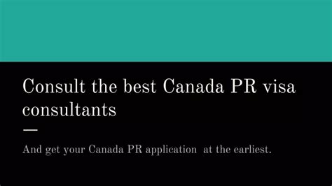 Ppt Consult The Best Canada Pr Visa Consultants And Get Your Canada